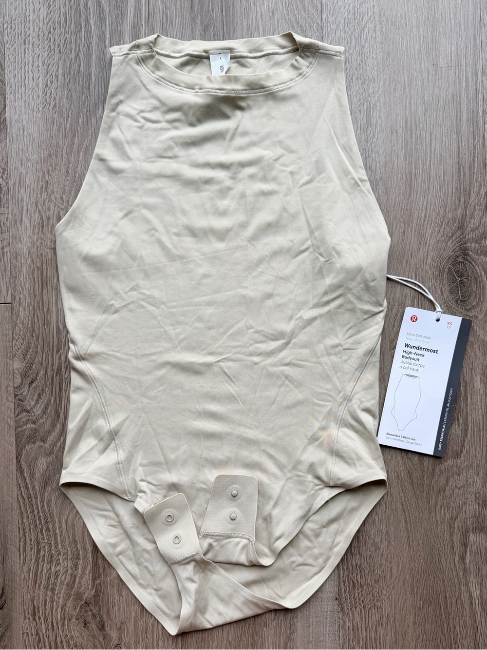 lululemon athletica Wundermost High-Neck Bodysuit in Light Beige